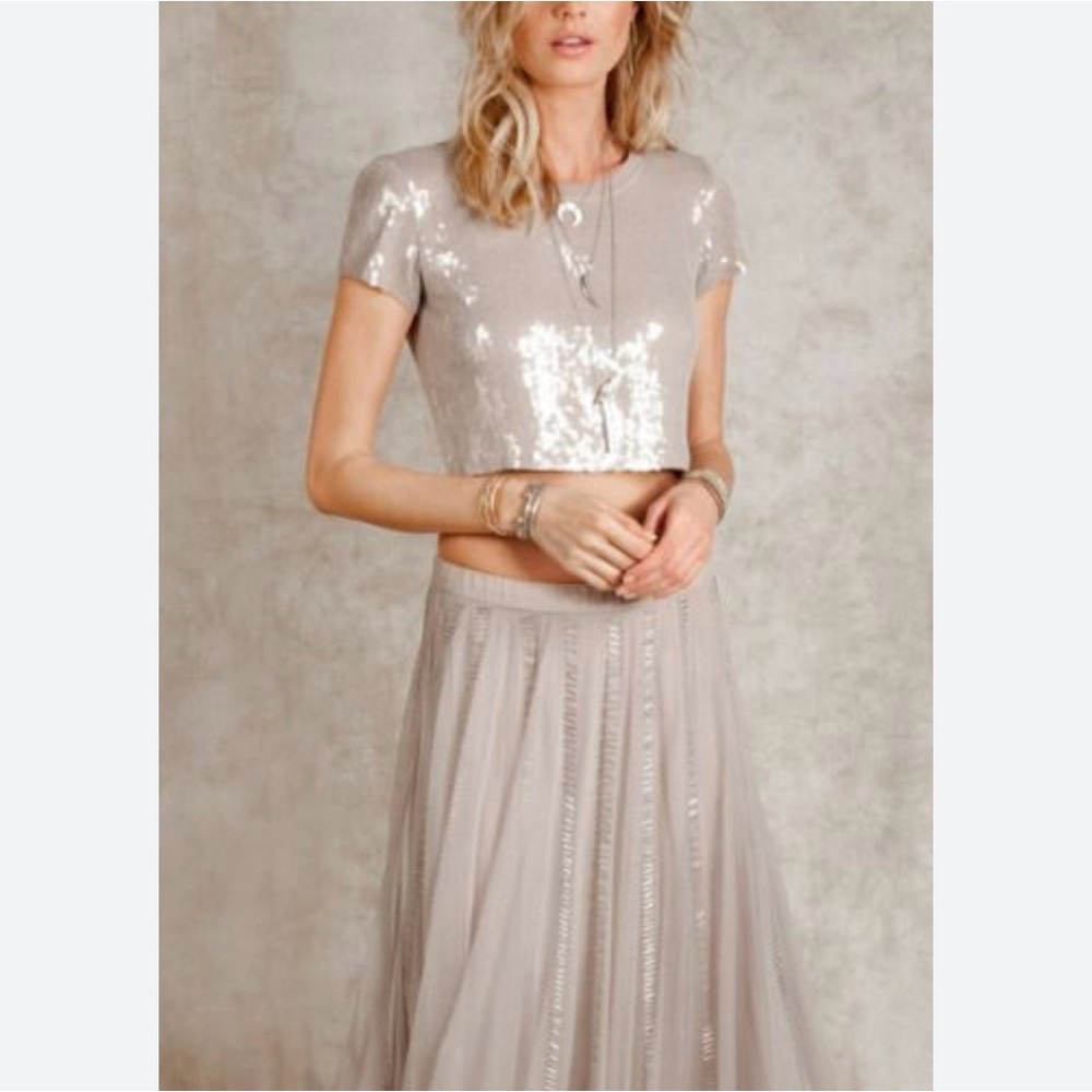 Chan Luu top NWT soft interior, lightweight clear sequin size small